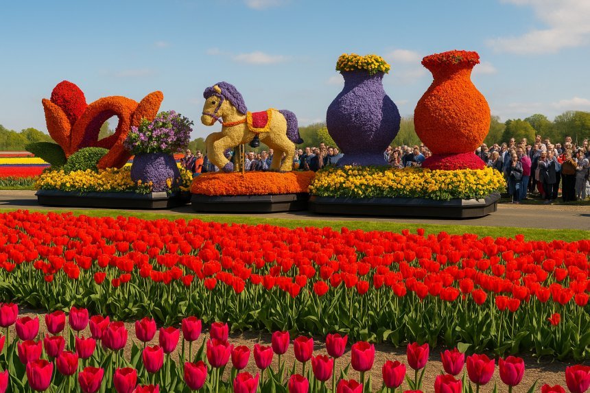 Experience the Bloemencorso Bollenstreek 2026 – The World-Famous Dutch Flower Parade Near Keukenhof Gardens
